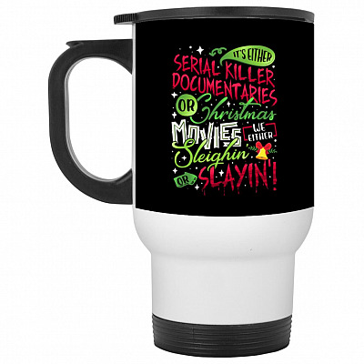 14 oz. White Travel Mug