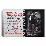 Personalized Biker This Is Us, White, 0.75'' Framed Canvas