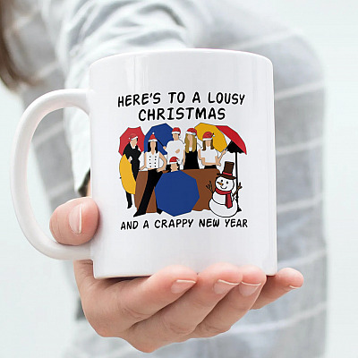 Alternative view of Friends Here's To A Lousy Christmas And A Crap New Year Funny Pandemic Christmas 2020 Coffee Mug