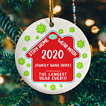 Personalized The Longest Year Ever Christmas Ornament Keepsake - Holiday Flat Circle Ornament