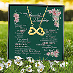 From Dad To My Beautiful Daughter If I Could Give You One Thing In Life Infinity Heart Pendant Necklace
