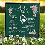 2VT. Dad To My Beautiful Daughter If I Could Forever Love Necklace (Silver) 7