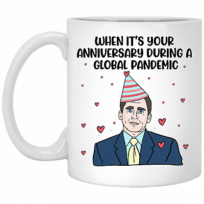 Anniversary Coffee Mug, White, 11 oz. White Mug