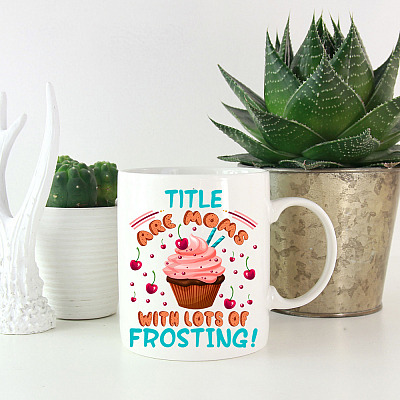 Alternative view of Personalized Grandmas Are Moms with Lots of Frosting Ceramic Coffee Mug - Beer Stein - Water Bottle