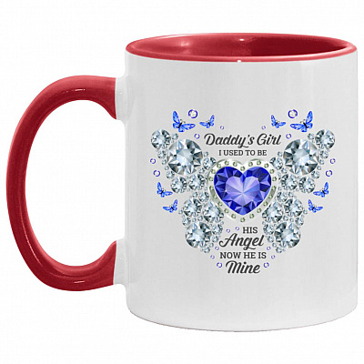 Daddy's Girl I Used to Be, White/Red, 11 oz. Accent Mug