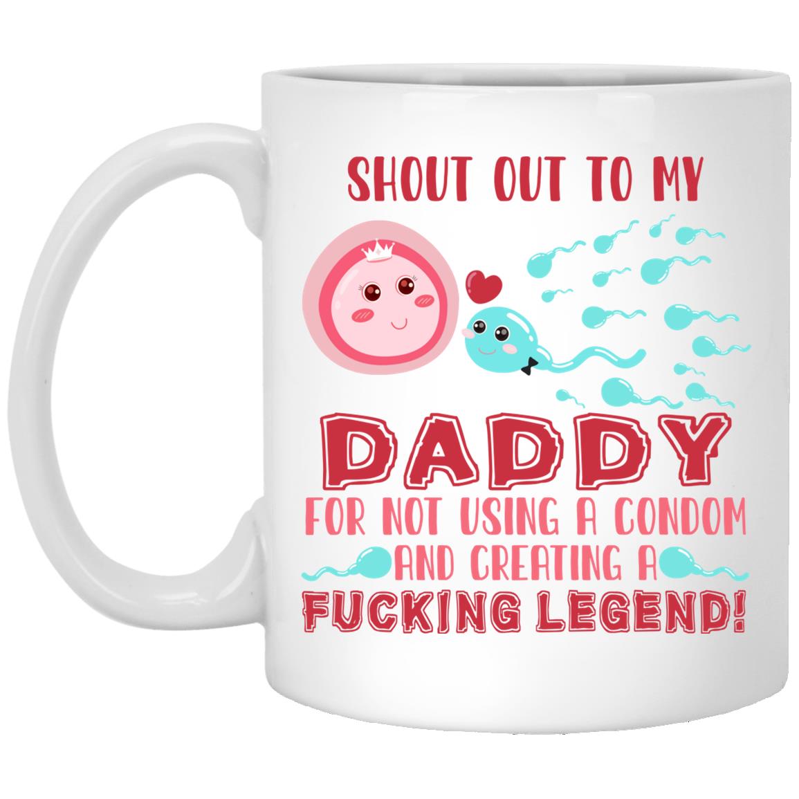Shout out To My Daddy For Creating, White, 11 oz. White Mug Shout out To My Daddy For Creating, White, 11 oz. White Mug