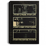Weightlifting It's Not A Phase It's My Life Canvas, White, 0.75'' Framed Canvas