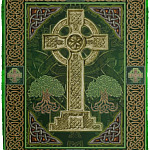 Green Irish Celtics Cross Mink Blanket, White, Cozy Plush Fleece Blanket - 50x60
