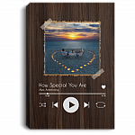 Personalized Custom Photo Couple's Song Gallery Wrapped Framed Canvas Prints - Unframed Poster, White, 0.75'' Framed Canvas