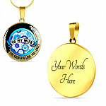 To My Wife I Wish I Could Turn Back the Clock I'd Find You Sooner Love You Longer Circle Pendant Necklace - Circle Luxury Necklace (Gold Plated)