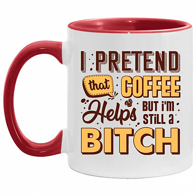 Personalized First Christmas Mug, White/Red, 11 oz. Accent Mug