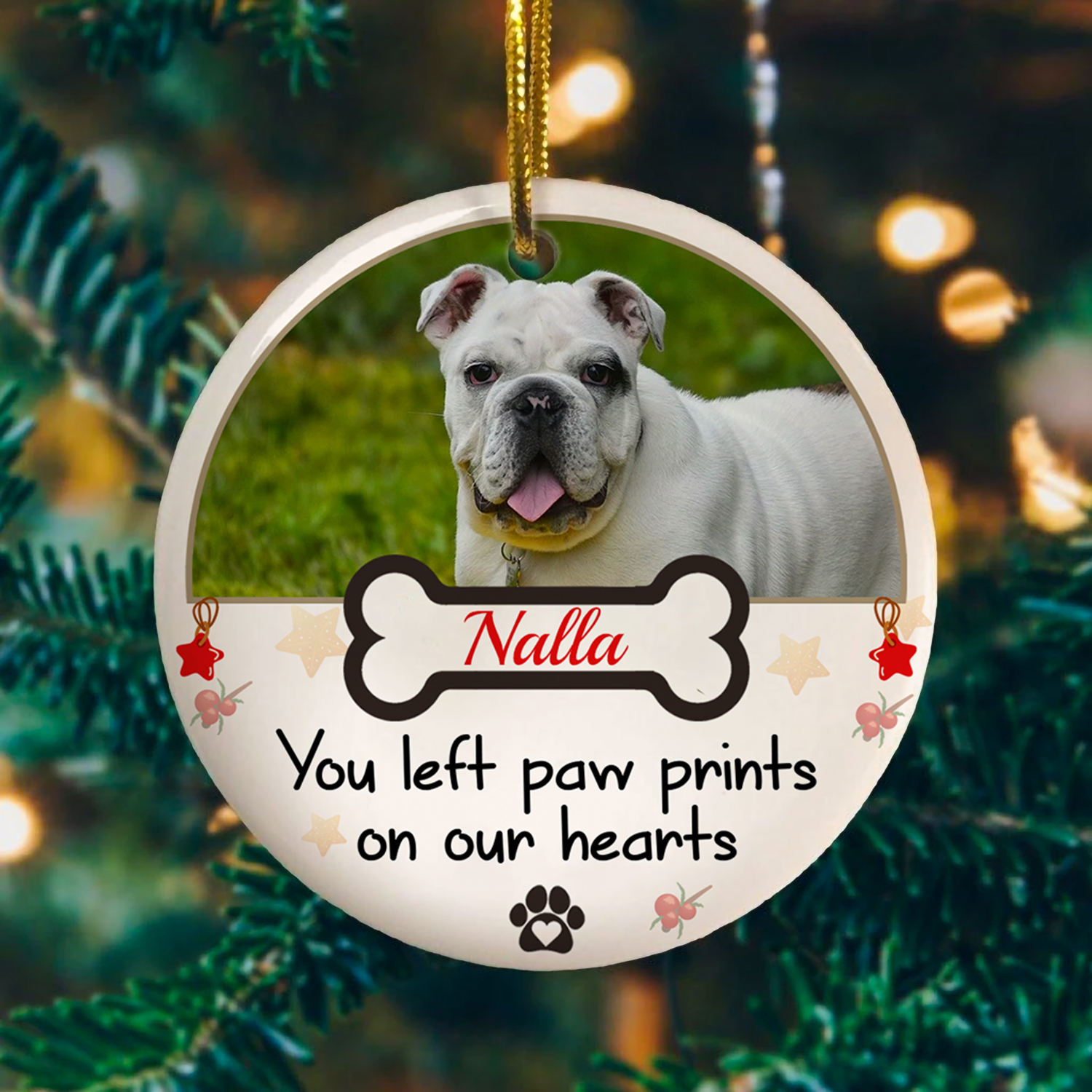 10VT. You Left Paw Prints ornament mk1