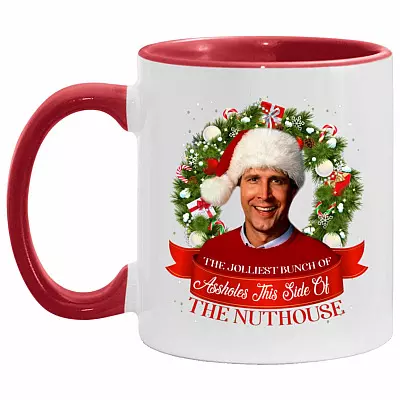 Nuthouse Accent Mug, White/Red, 11 oz. Accent Mug