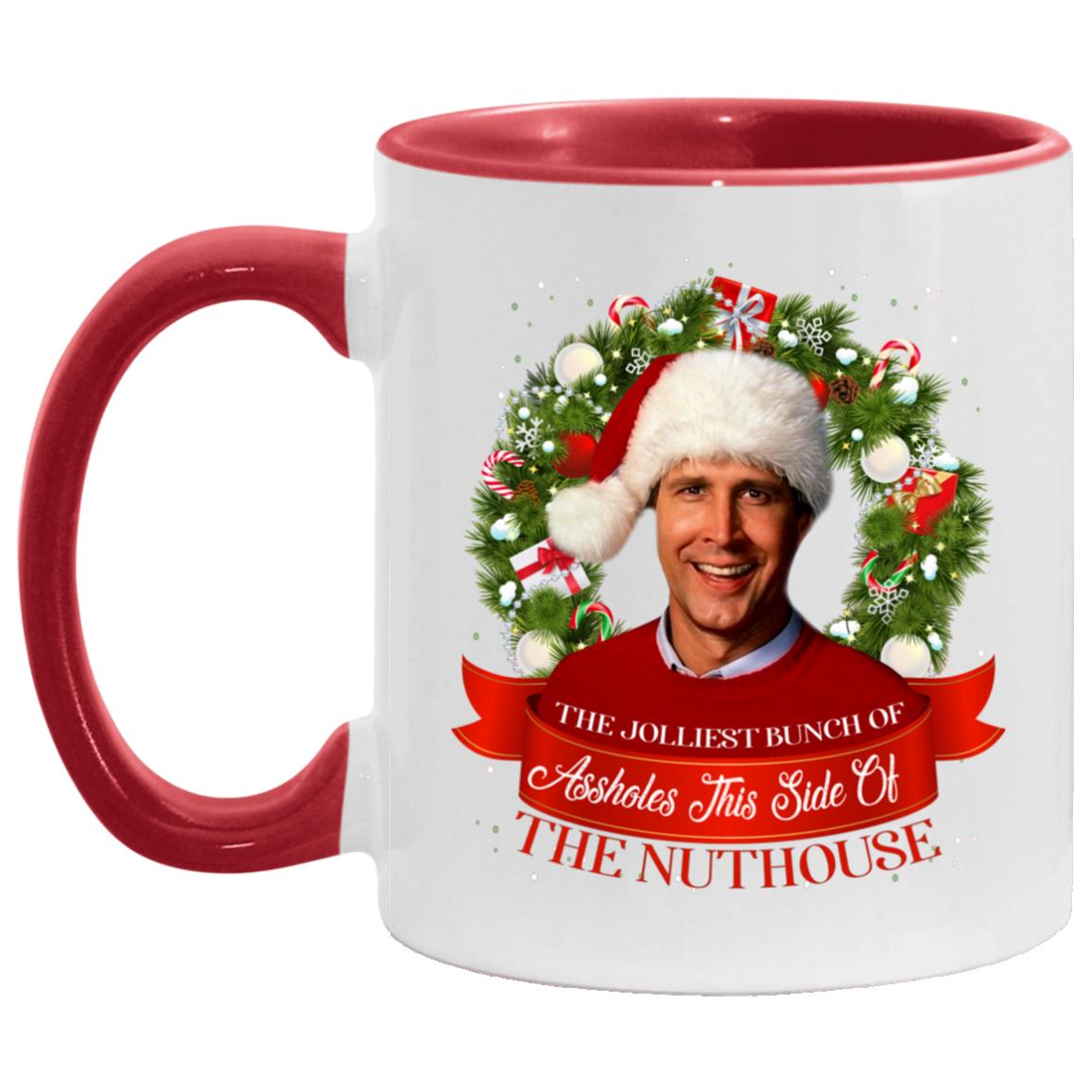 Nuthouse Accent Mug, White/Red, 11 oz. Accent Mug