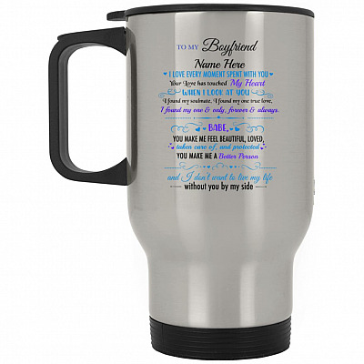 14 oz. Silver Travel Mug