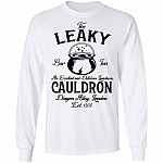 The Leaky Bar Inn Cauldron Hoodie, White, Long Sleeve