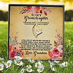 Grandma To My Granddaughter I Hugged This Little Pendant I Squeezed It Really Tight Forever Love Heart Pendant Necklace