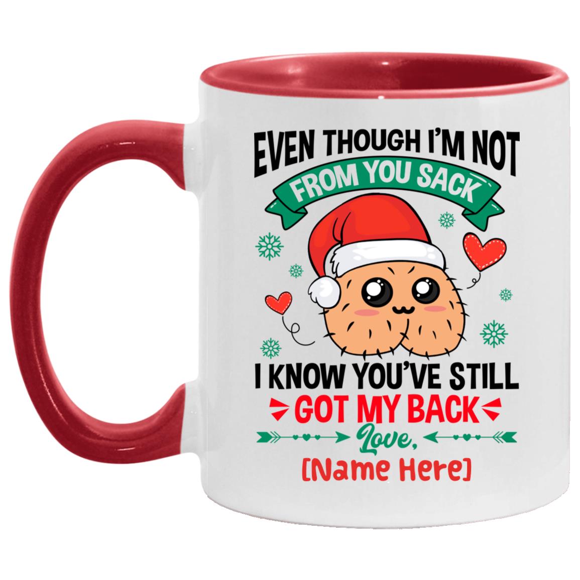 Personalized Even Though, White/Red, 11 oz. Accent Mug