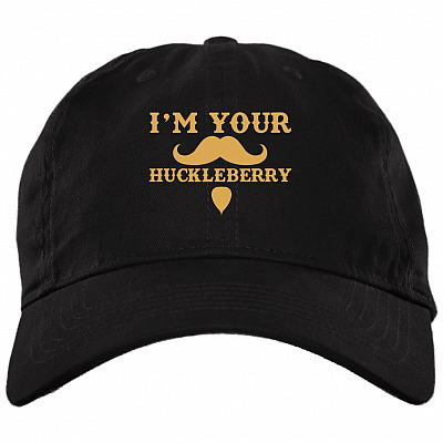 I'm Your Huckleberry Doc, Black, Brushed Twill Dad Cap