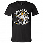 Nakatomi Plaza 1988 Welcome To The Party Pal, Black, V-Neck T-Shirt