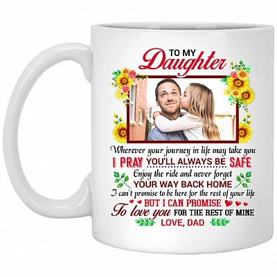Personalized Photo Dad Mug, White, 11 oz. White Mug