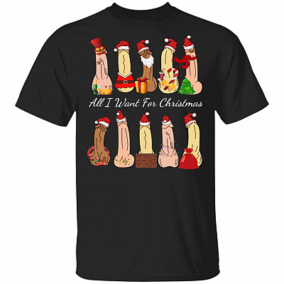 All I Want For Christmas Dirty, Black, Unisex T-Shirt