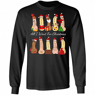 All I Want For Christmas, Black, Long Sleeve