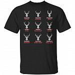 All of Santa's Reindeer, Black, Unisex T-Shirt