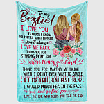 6VT. To My Bestie I Love You 2 blond hair blanket mockup2