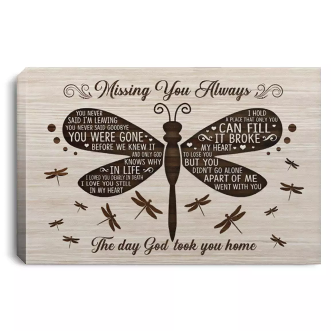 Dragonfly Canvas, White, 0.75'' Framed Canvas