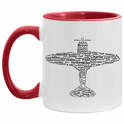 Aviation Mug, White/Red, 11 oz. Accent Mug