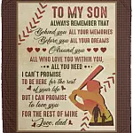 From Dad To My Son Always, White, Cozy Plush Fleece Blanket - 50x60 From Dad To My Son Always, White, Cozy Plush Fleece Blanket - 50x60