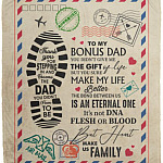 Letter To My Bonus Dad, White, Cozy Plush Fleece Blanket - 50x60 Letter To My Bonus Dad, White, Cozy Plush Fleece Blanket - 50x60