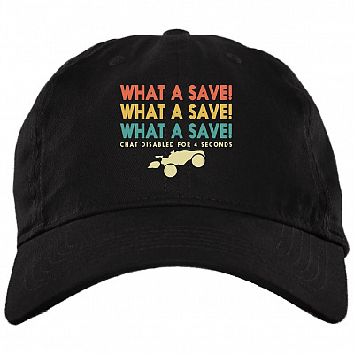 What A Save Hat, Black, Brushed Twill Dad Cap