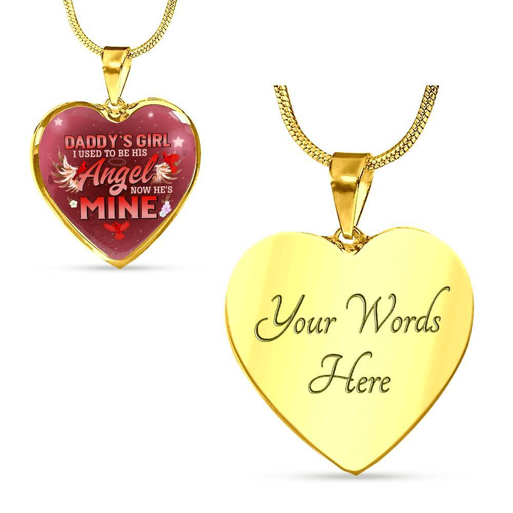 Cardinal Bird Daddy's Girl I Used To Be His Angel Heart Pendant Necklace - Red Cardinal Dad Daughter Necklace - Heart Luxury Necklace (Gold Plated) Cardinal Bird Daddy's Girl I Used To Be His Angel Heart Pendant Necklace - Red Cardinal Dad Daughter Necklace - Heart Luxury Necklace (Gold Plated)
