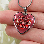 Cardinal Bird Daddy's Girl I Used To Be His Angel Heart Pendant Necklace - Red Cardinal Dad Daughter Necklace - Heart Luxury Necklace (Silver) Cardinal Bird Daddy's Girl I Used To Be His Angel Heart Pendant Necklace - Red Cardinal Dad Daughter Necklace - Heart Luxury Necklace (Silver)