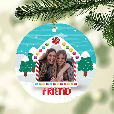 Custom Photo Friends Are the Family You Choose Christmas Ornament Keepsake - Holiday Ornament