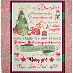 Dad To My Daughter When You, White, Cozy Plush Fleece Blanket - 50x60 Dad To My Daughter When You, White, Cozy Plush Fleece Blanket - 50x60