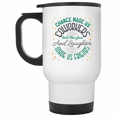 14 oz. White Travel Mug
