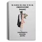 Personalized Graduation Gifts Framed Canvas, White, 0.75'' Framed Canvas