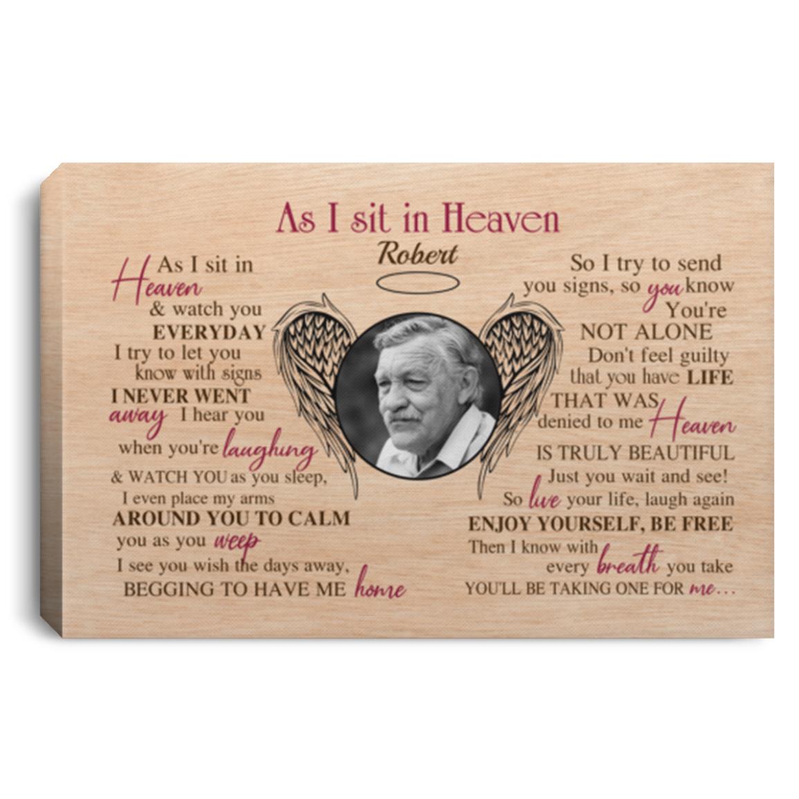 Custom Photo Memorial Framed Canvas, White, 0.75'' Framed Canvas