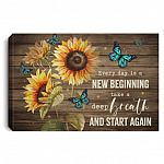 Sunflower Canvas, White, 0.75'' Framed Canvas