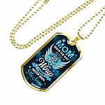 Mom Since You Got Wings I Never Been The Same Dog Tag Pendant Necklace - Sympathy Necklace For Loss Of Mother - Dog Tag (Gold Plated)