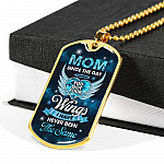 Mom Since You Got Wings I Never Been The Same Dog Tag Pendant Necklace - Sympathy Necklace For Loss Of Mother - Dog Tag (Gold Plated)
