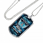 Mom Since You Got Wings I Never Been The Same Dog Tag Pendant Necklace - Sympathy Necklace For Loss Of Mother - Dog Tag (Silver)