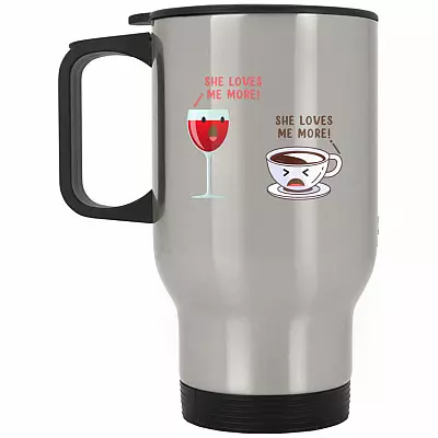 14 oz. Silver Travel Mug