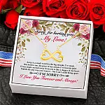 Sorry for Hurting My Love Apolgize Wife Girlfriend Gift Infinity Heart Pendant Necklace