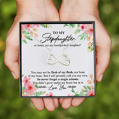 Alternative view of To My Stepdaughter Or Better Yet My Handpicked Daughter Infinity Heart Pendant Necklace - Stepdaughter Gifts