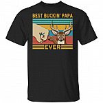 Best Bucking Papa Shirt, Black, Unisex T-Shirt