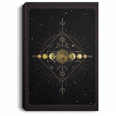 Lunar Eclipse Gallery Wrapped Framed Canvas, White, 0.75'' Framed Canvas